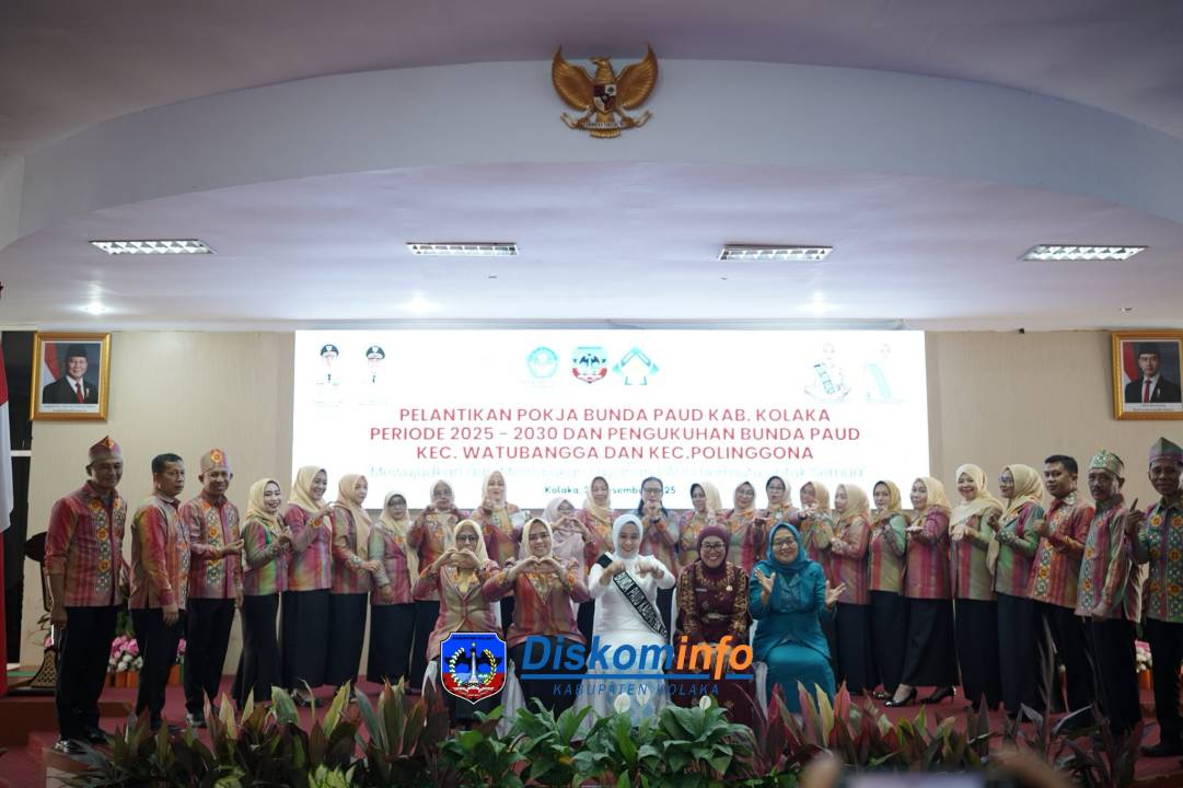 Pelantikan Pokja Bunda PAUD Kab. Kolaka Periode 2025–2030 dan Pengukuhan Bunda PAUD Kec. Watubangga dan Polinggona