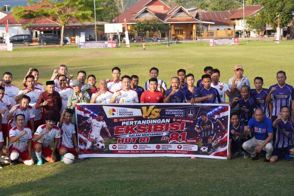 Wakil Bupati Kolaka Buka Turnamen Sepak Bola Antar Desa/Kelurahan Kecamatan Wolo, Gaungkan Sportivitas dan Dukung Perputaran Ekonomi UMKM