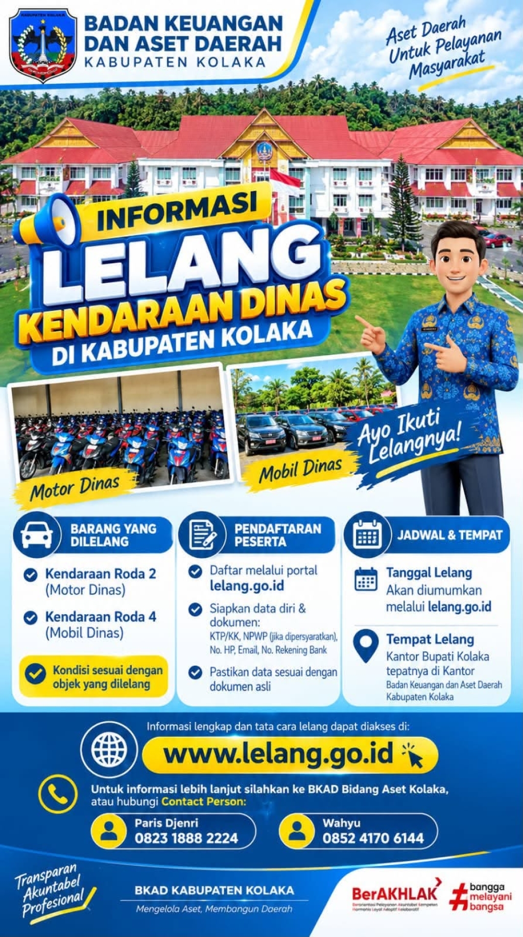  INFORMASI LELANG KENDARAAN DINAS PEMERINTAH KABUPATEN KOLAKA