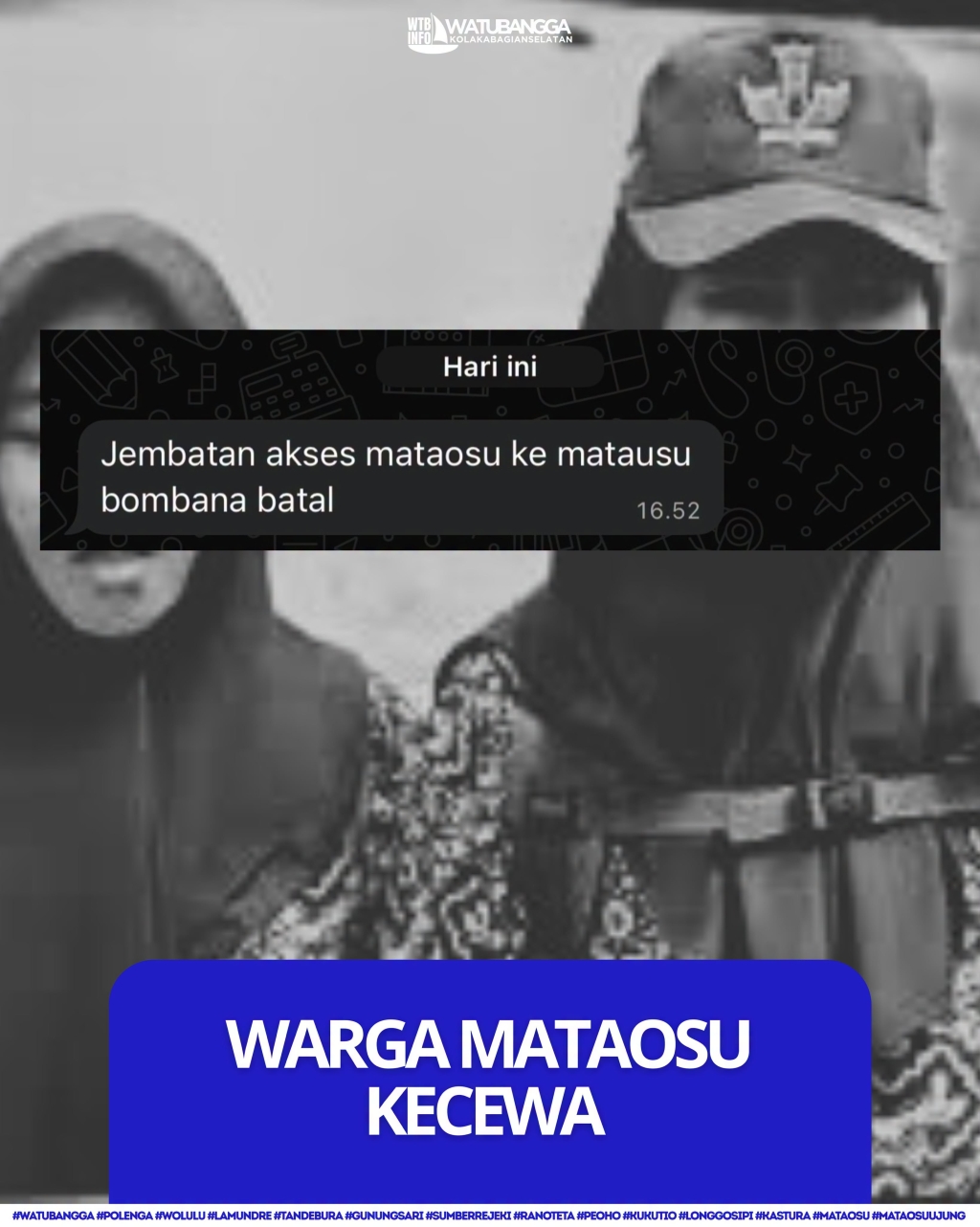  Proyek pembangunan Jembatan Mataosu–Matausu bukan dibatalkan
