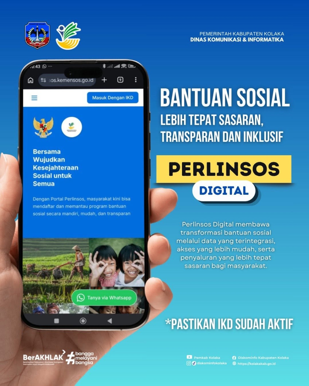 Perlinsos Digital kini hadir untuk mempermudah akses bantuan sosial yang lebih tepat sasaran, transparan, dan inklusif